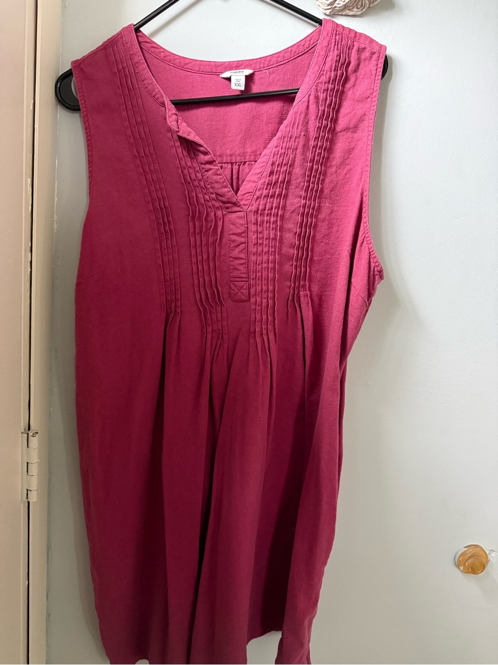 Sonoma Raspberry Sleeveless Pintuck Tunic